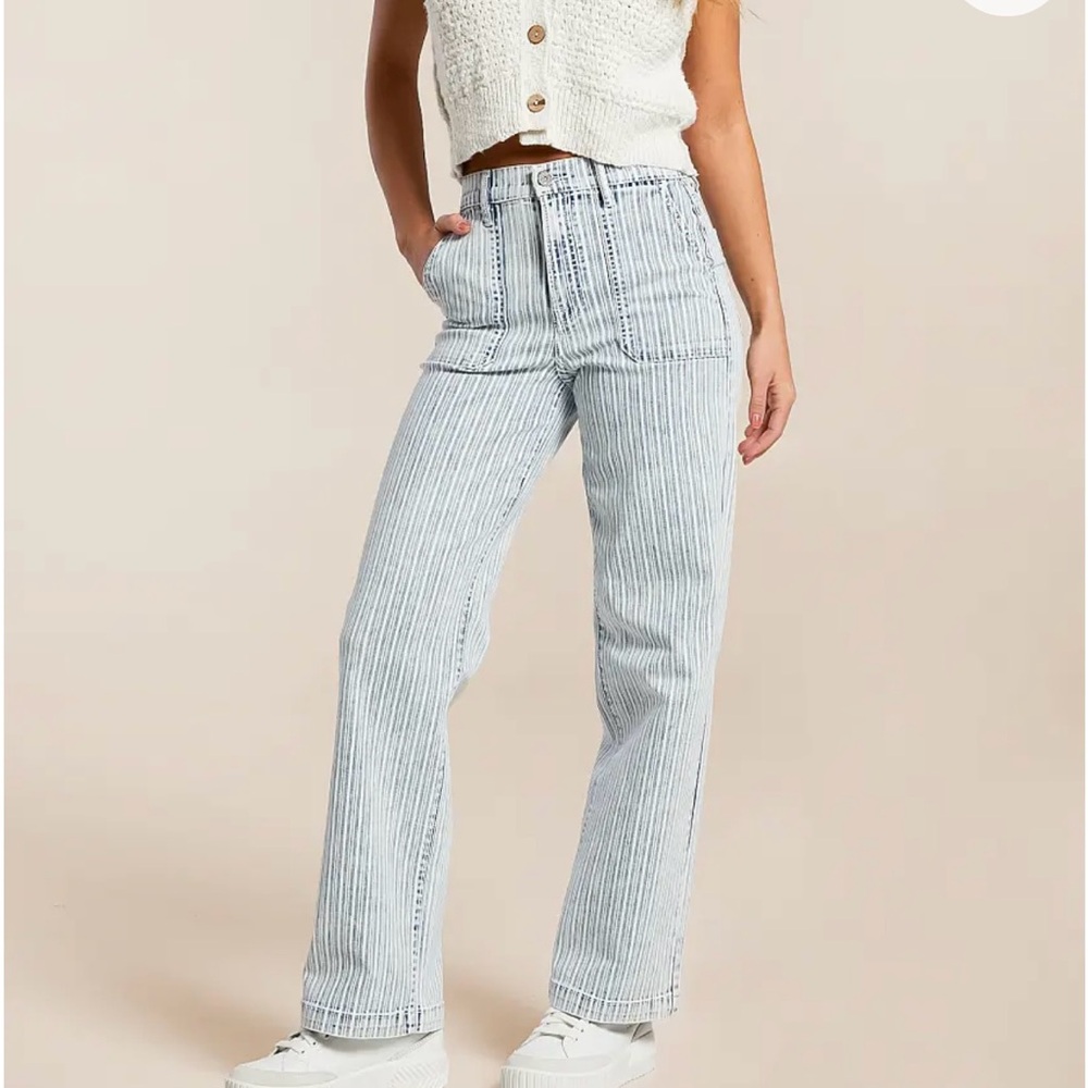 Women's Hidden Striped Blue Jeans